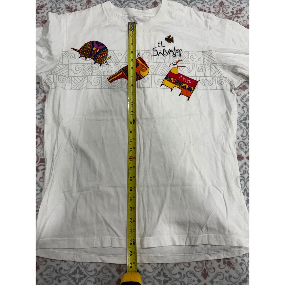 Fernando Llort St Jacks El Salvador Graphic T-Shirt Mens Large White Art Tee - Picture 3 of 6